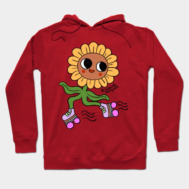 Skating Sunflower Hoodie by skatingfairyrolls